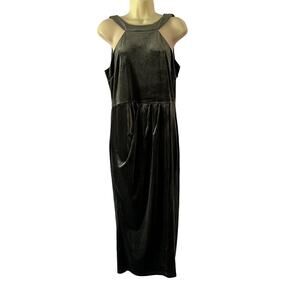 Grace Karin Green Stretch Velvet Dress Woman Size Large Special Occasion